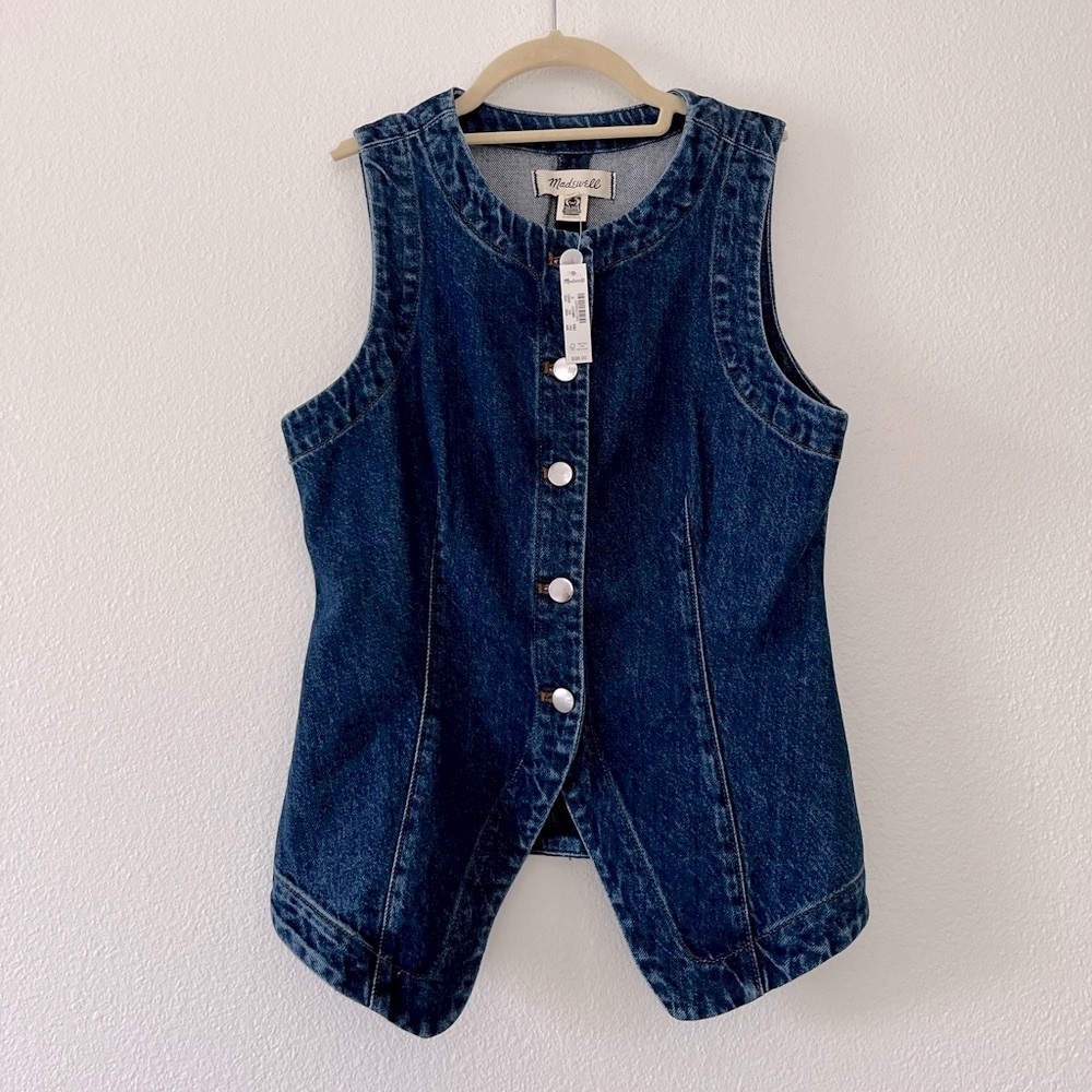 Madewell Blue Denim Vest